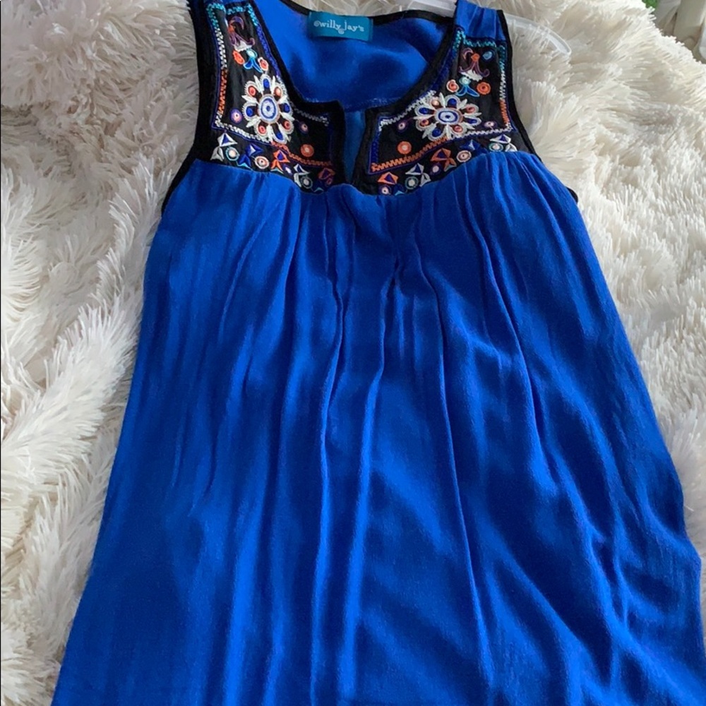 Willy Jay’s Blue Swing Dress w/ pattern